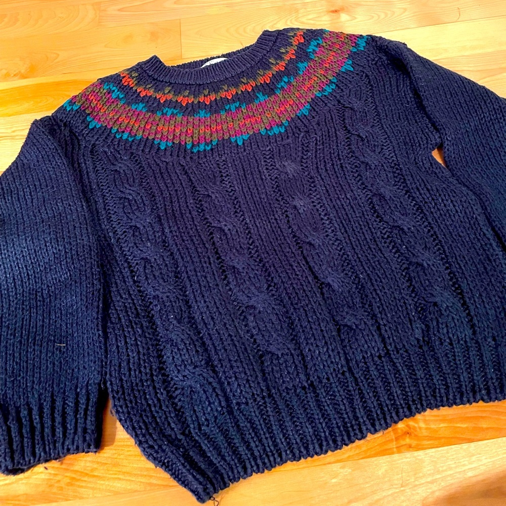 Vintage hand knitted 90s / 80s sweater sz M